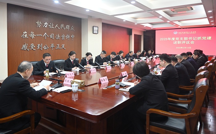 高淳法院召开2025年度党支部书记抓党建述职评议会